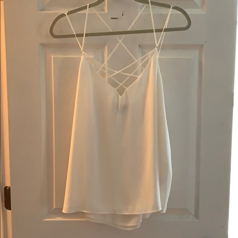 NWOT Express white strappy tanktop
